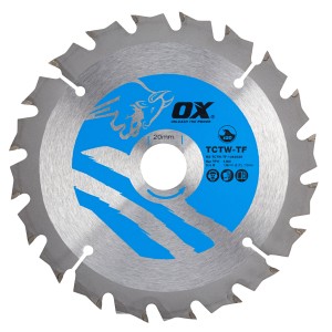 OX Wood Cutting Thin Kerf Circular Saw Blade 136/20mm, 20 Teeth ATB
