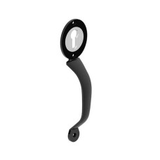 Euro Profile Long Throw Lock Pull Handle 200mm Black