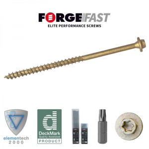 ForgeFast Timber Fixing Screw 7.0 x 100mm Pack 50
