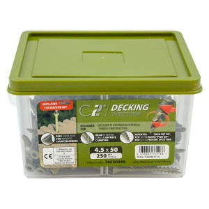 C2 Decking Screw TX20 CSK GRN - 4.5 x 50 - 250 PCS