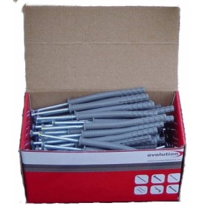 Evolution Nylon Hammer Fixing M6x40mm Bx200