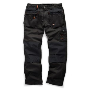 Scruffs Blk Worker Plus Trouser Black 28RG