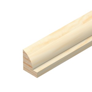 Ovolo Pine Glass Bead 12x15x2400mm 