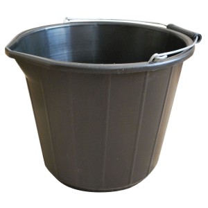 Faithfull Black Builders Bucket 15 Litre