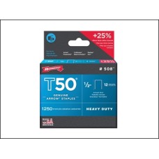 Arrow Staples T50 12mm 1250 Pk