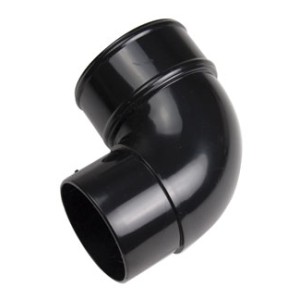 Round 68mm 92.5 Deg Offset Bend Black