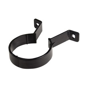 Round 68mm Pipe Clip Black